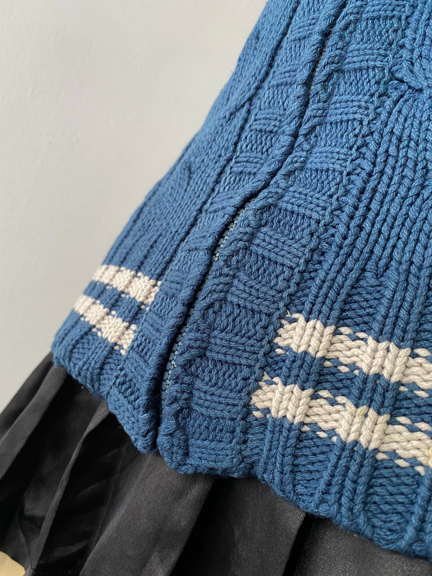 Knitted jacket with hood