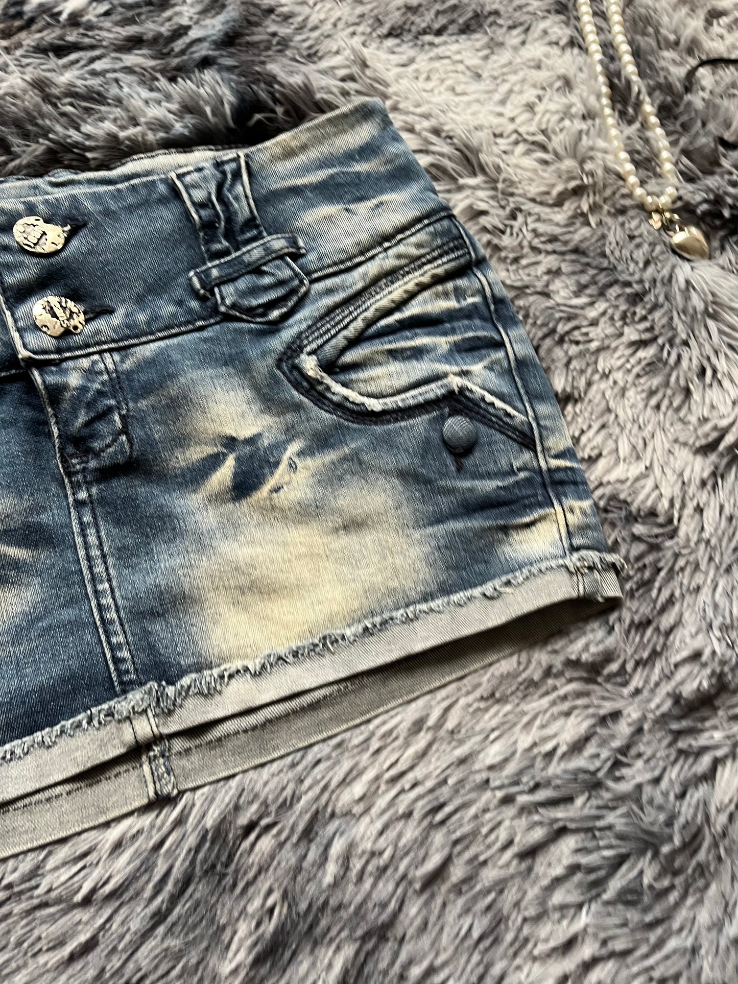 Y2k Mini skirt jean~ size S