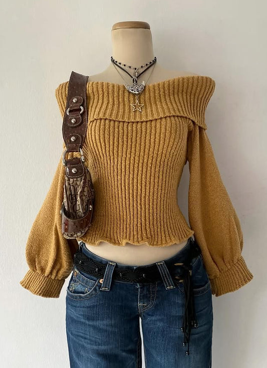 Off-shoulder sweater
