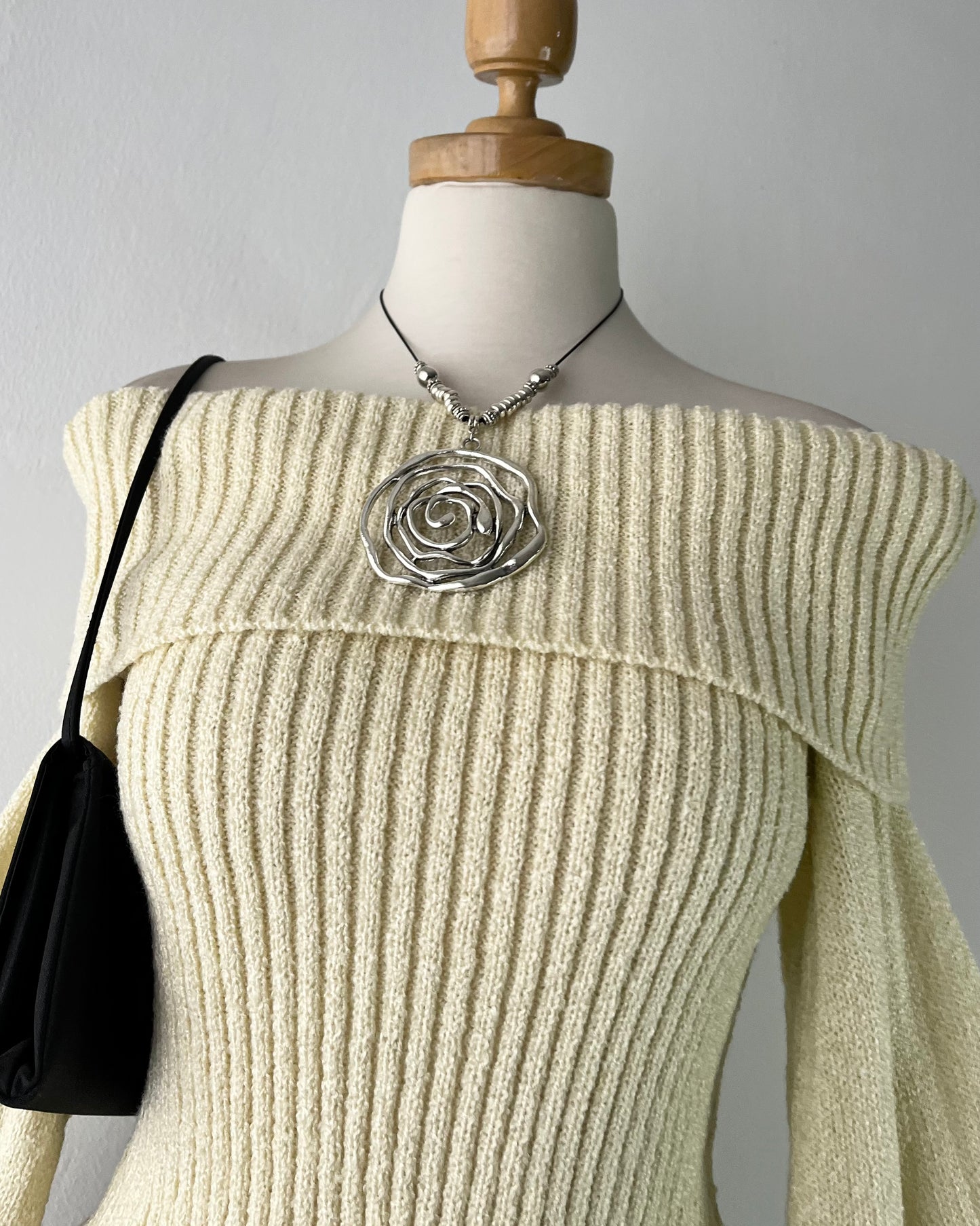 Off-shoulder sweater