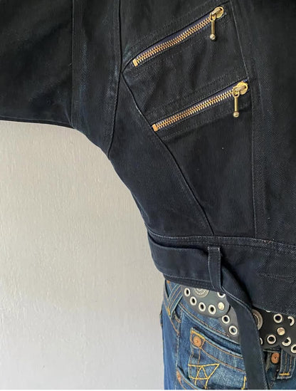 Biker jean jacket