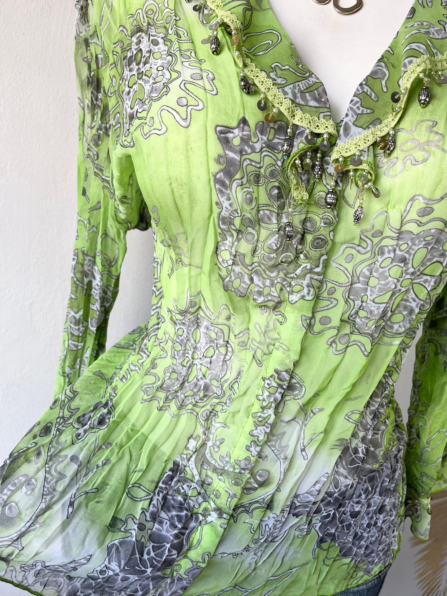 Blusa 100% seda hindú