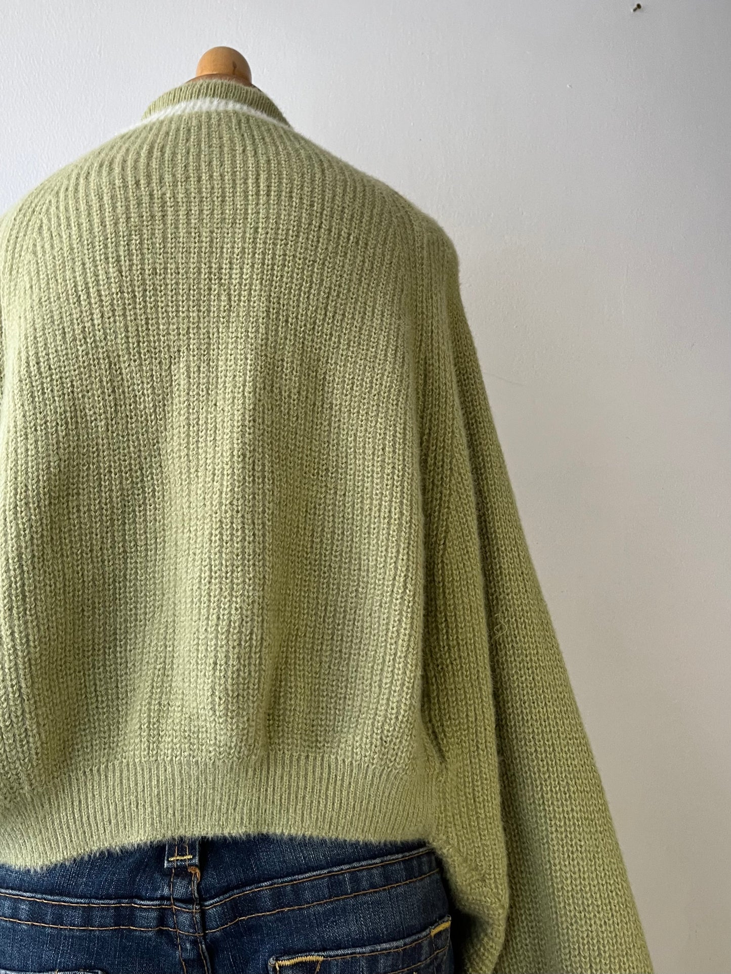 Set (Knitted cardigan + knitted top)