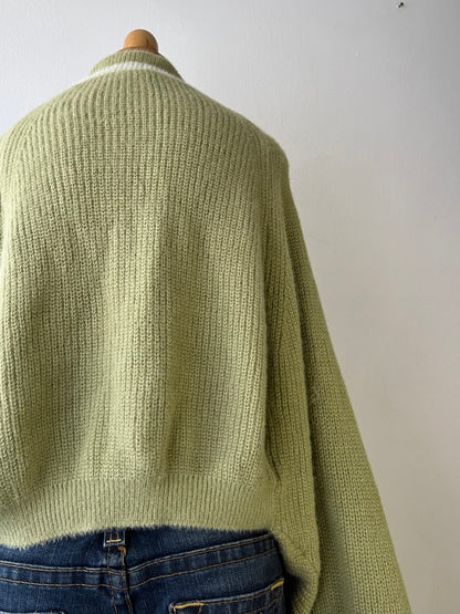 Set (Knitted cardigan + knitted top)