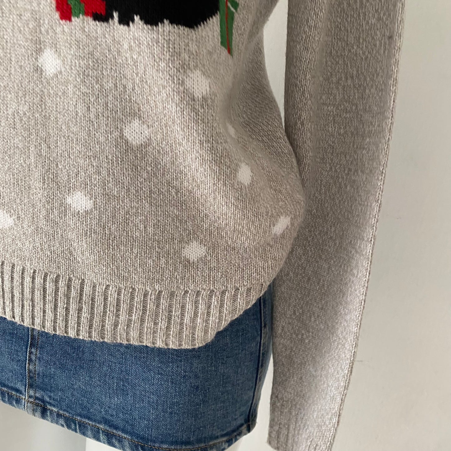 3D Christmas kitten oversized sweater