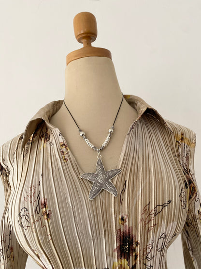 Floral satin blouse