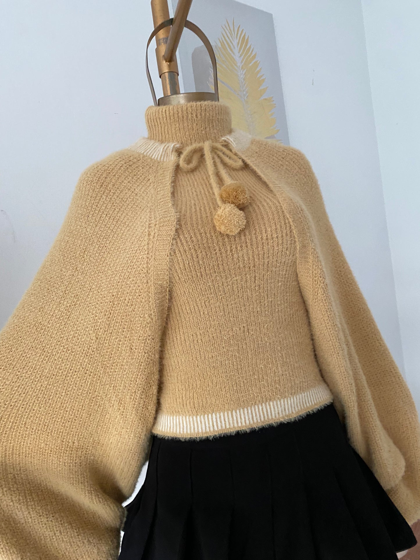 Set (Knitted cardigan + knitted top)