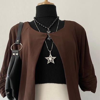 Brown cardigan