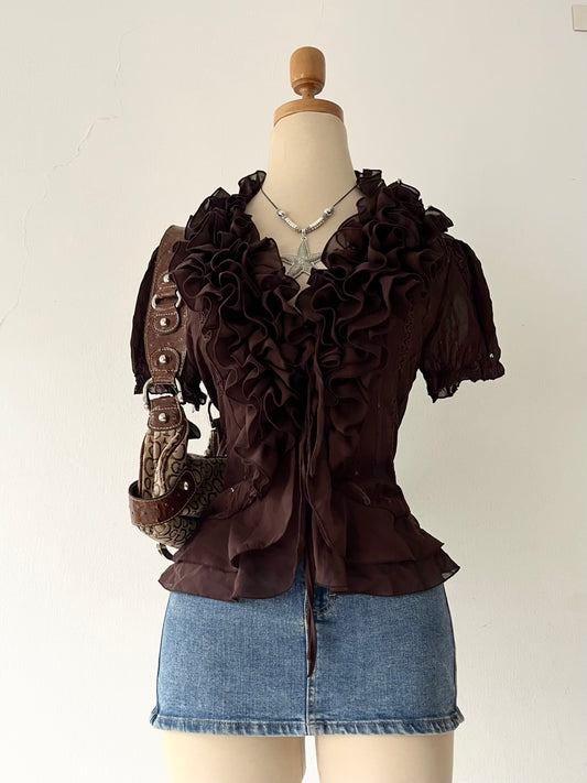 Adorable brown blouse