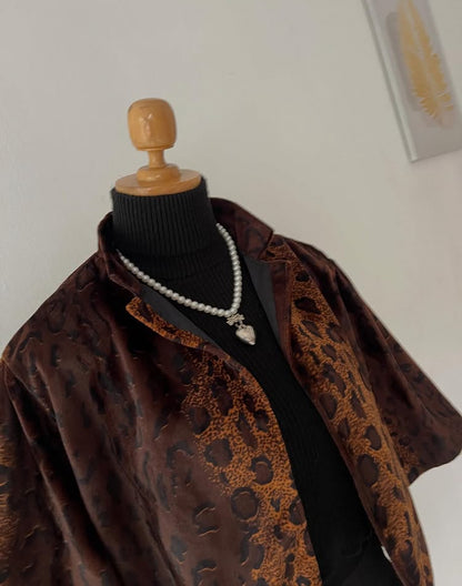 Cheetah print cardigan