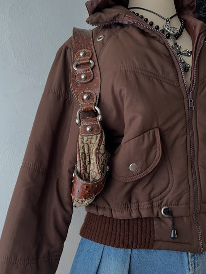 Padded jacket with removable hood