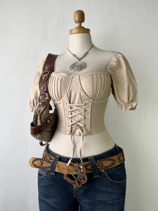 Beige corset top