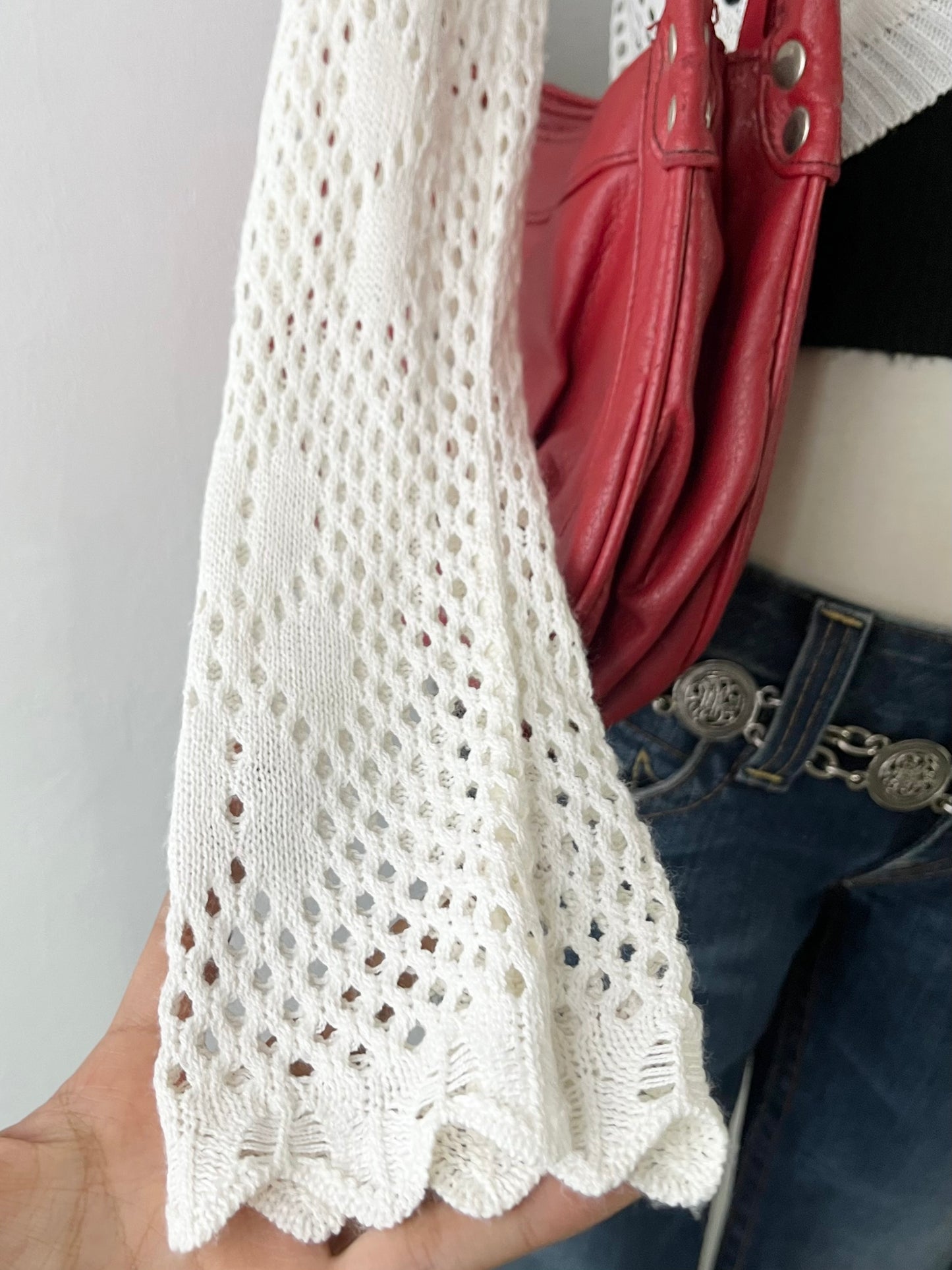 Knitted cardigan blanco