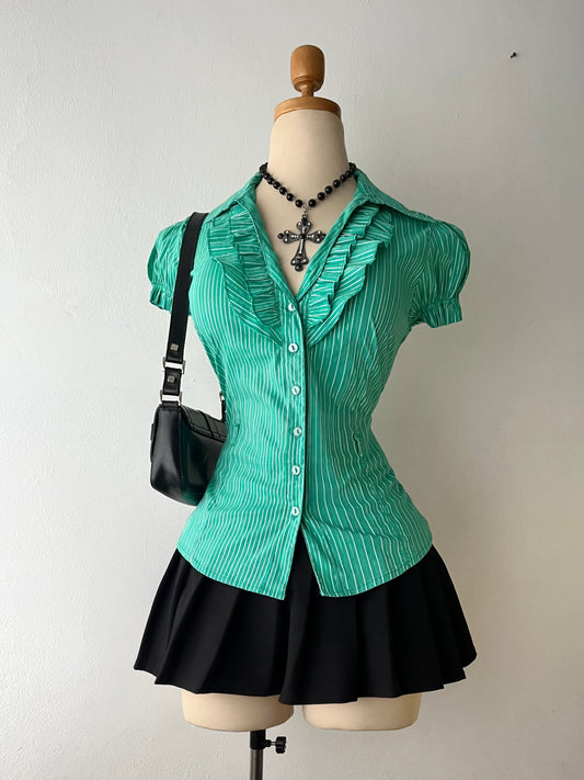 Siren office striped blouse