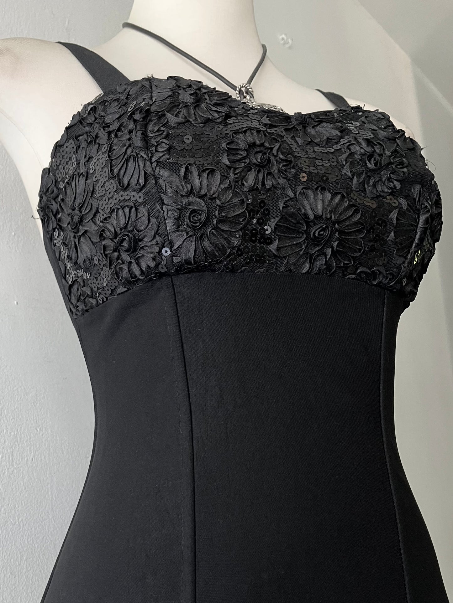Corset with embroidered sequins