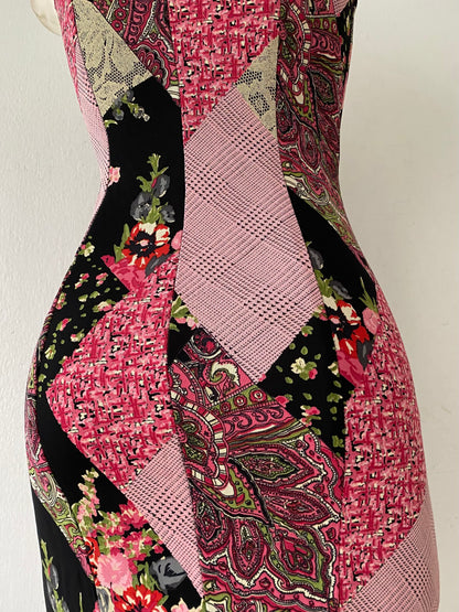 Patchwork design dress