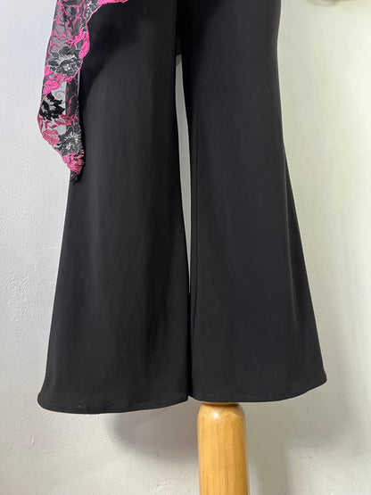 Asymmetrical fairy jumpsuit with floral embroidery design