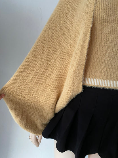Set (Knitted cardigan + knitted top)