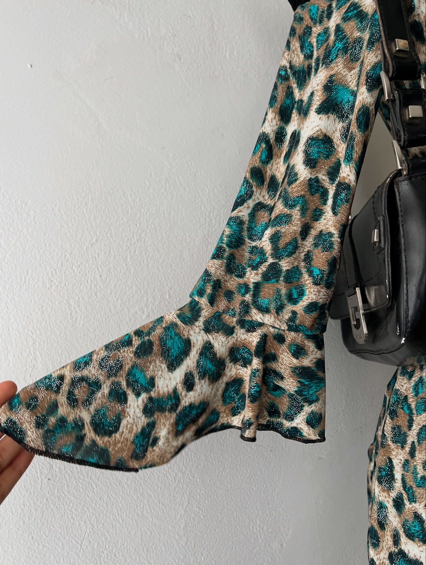 Cheetah print off shoulder top