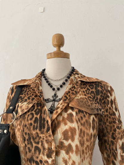 Cheetah print blouse