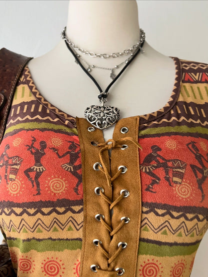 Bell-sleeved boho top