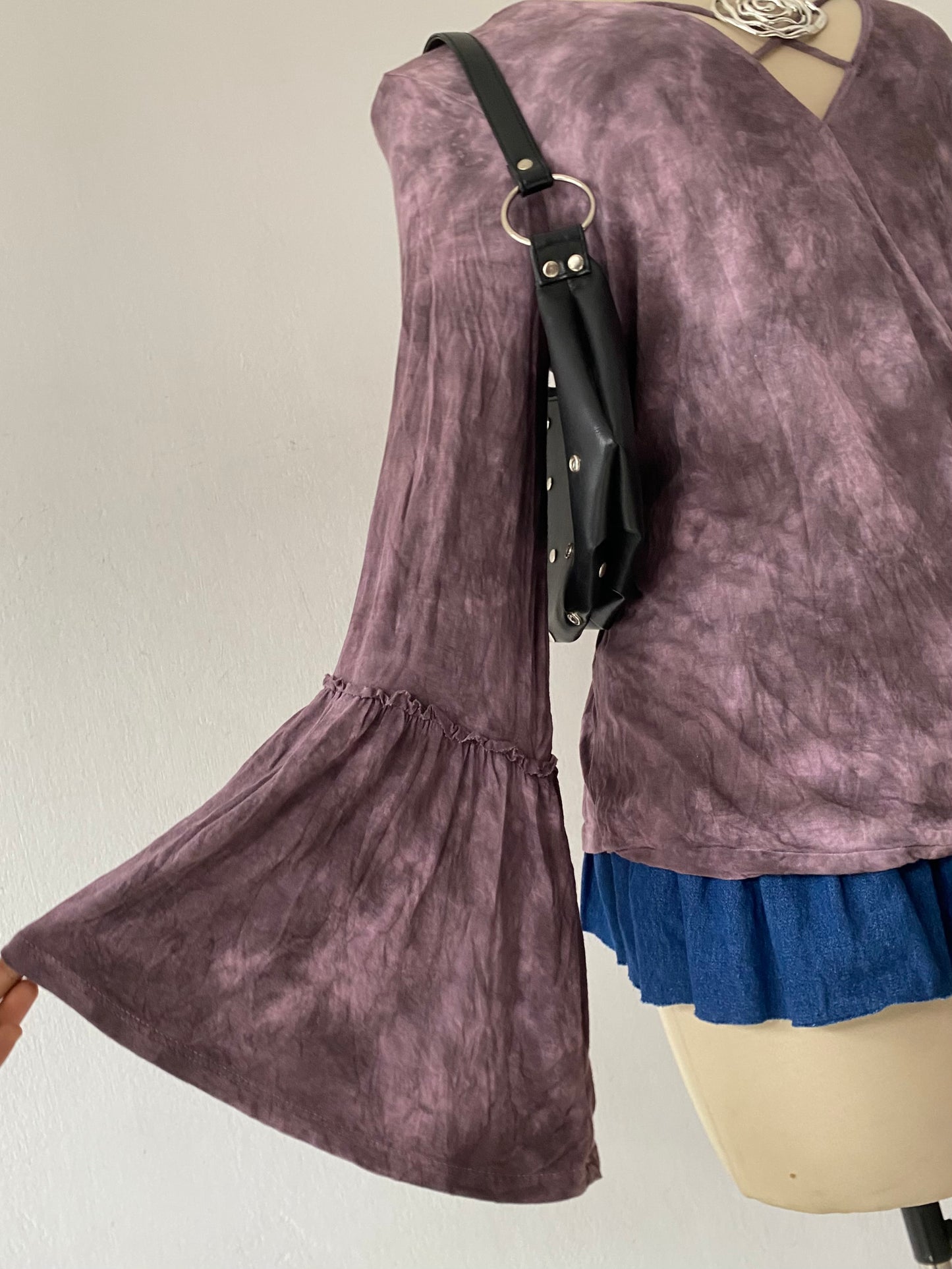 Oversized bell-sleeved top