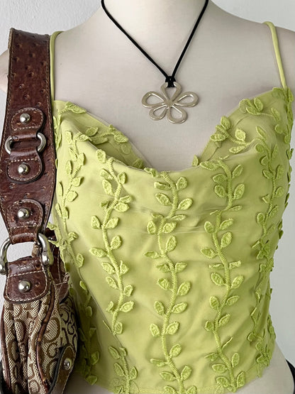 Floral top with adjustable tie