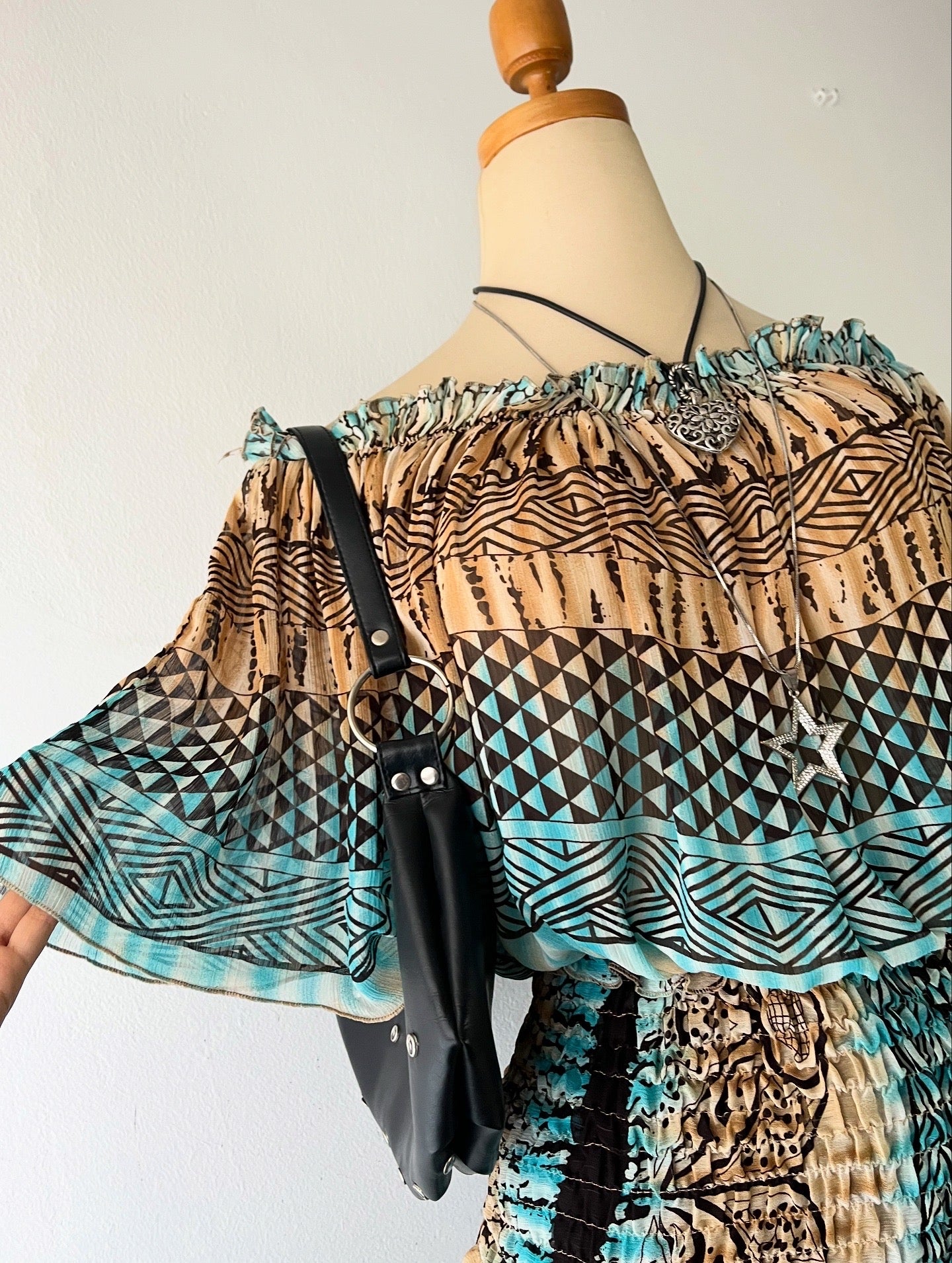 Off shoulder boho top