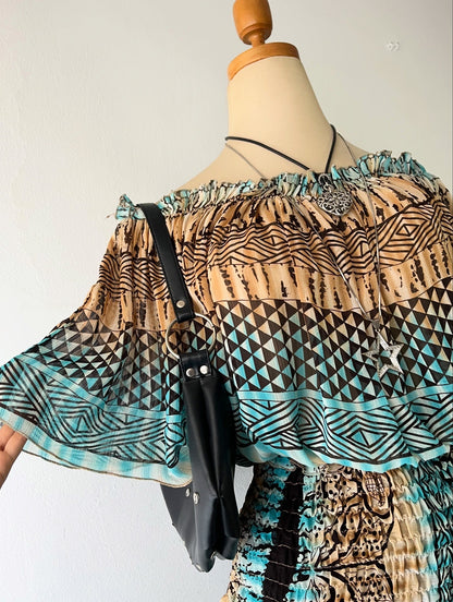 Off shoulder boho top