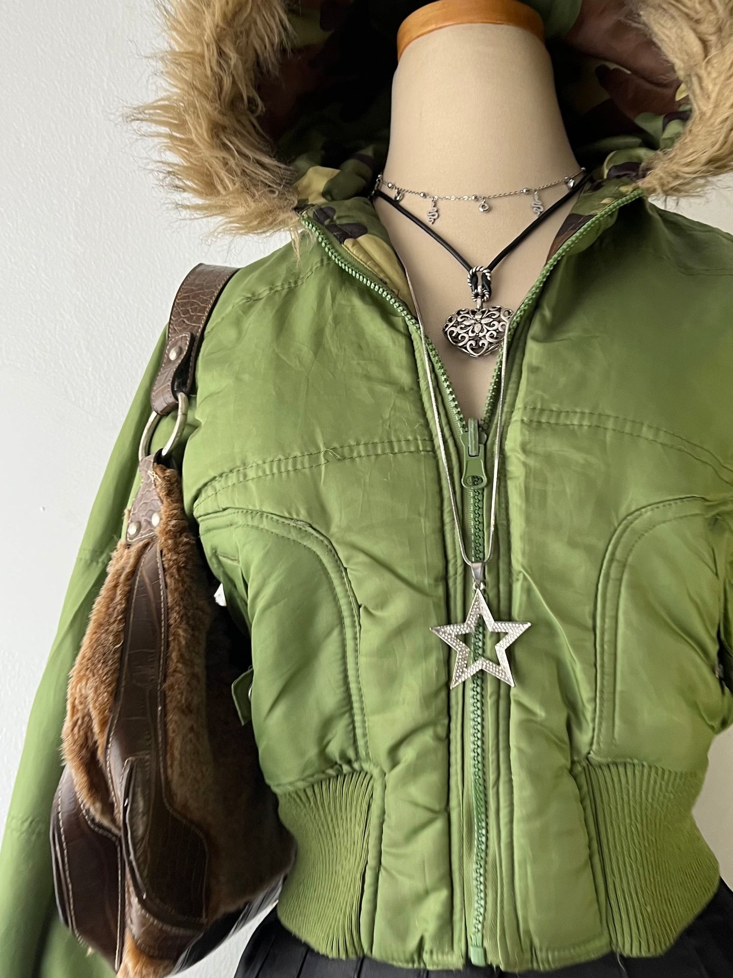 Reversible padded jacket with hood