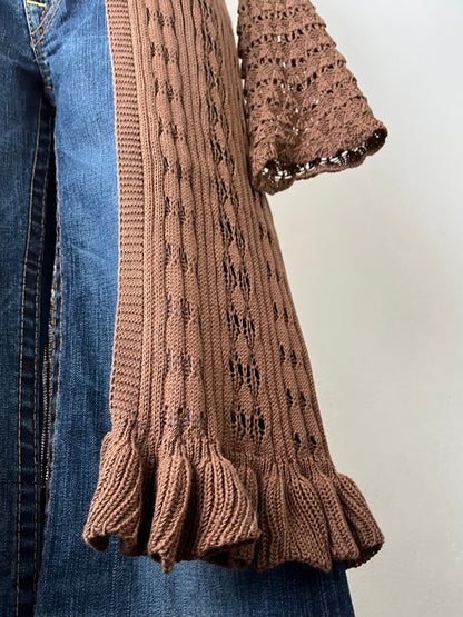 Long knitted cardigan