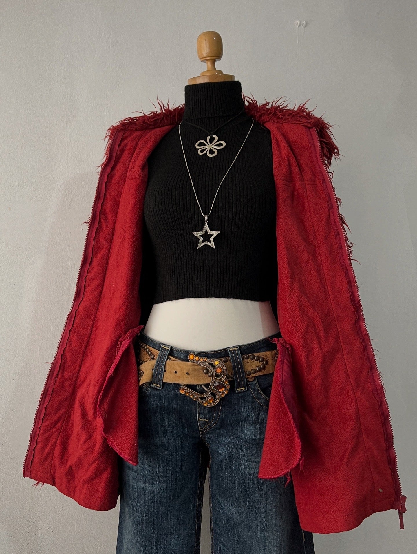 Burgundy penny lane jacket