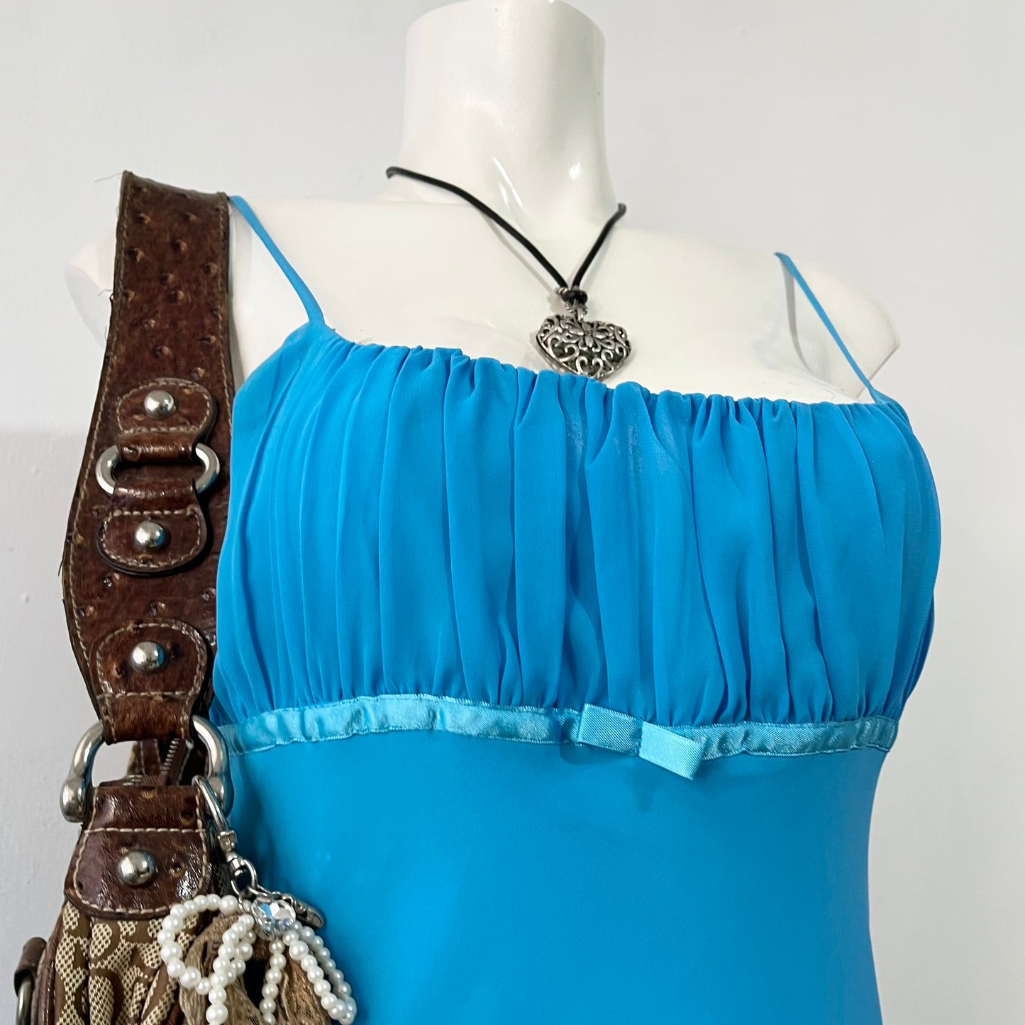 Light blue dress with bow
