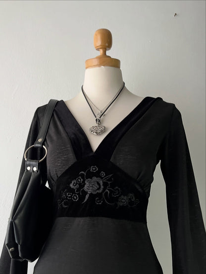 Bell-sleeved polydress top