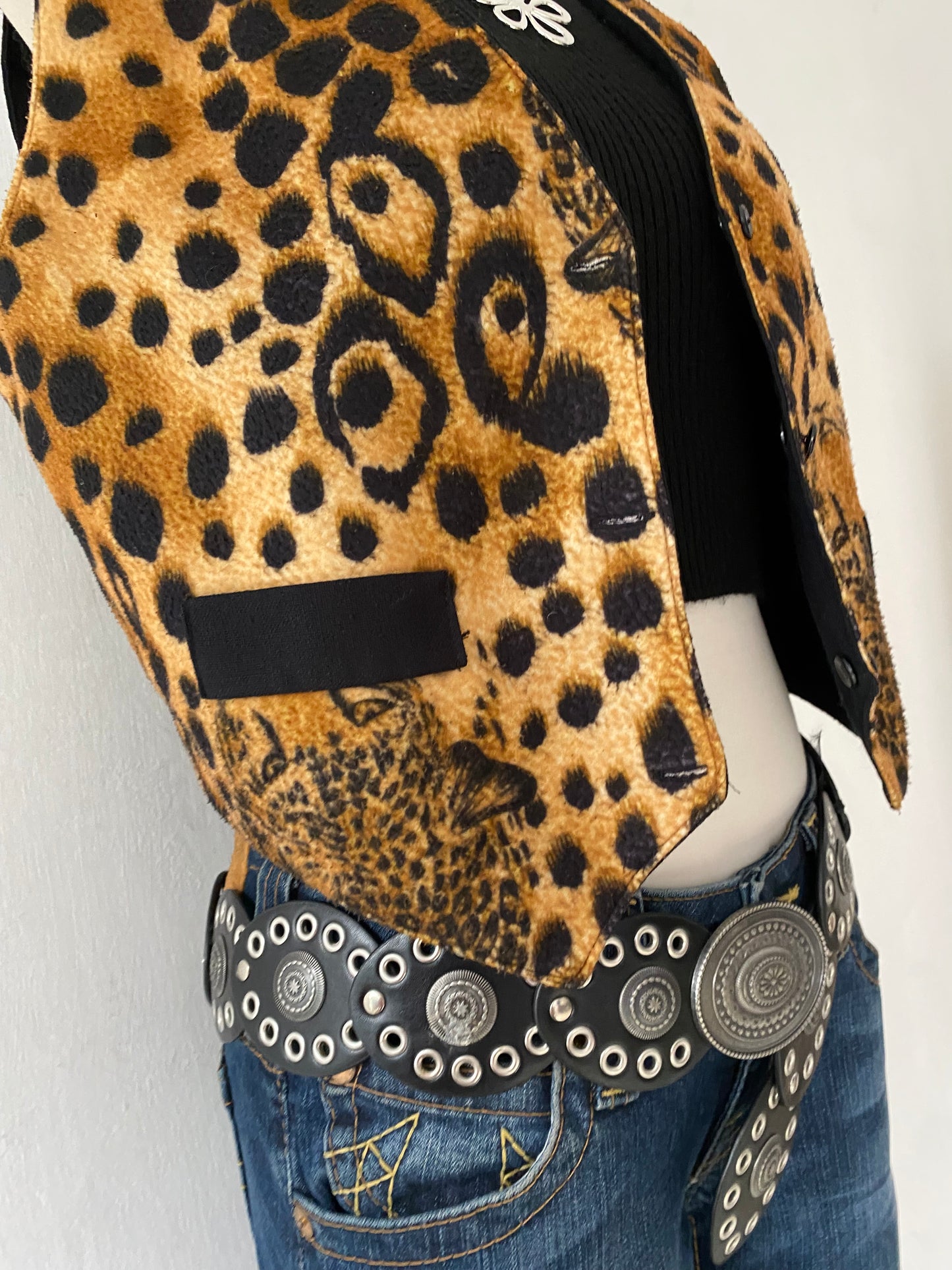 Cheetah print vest