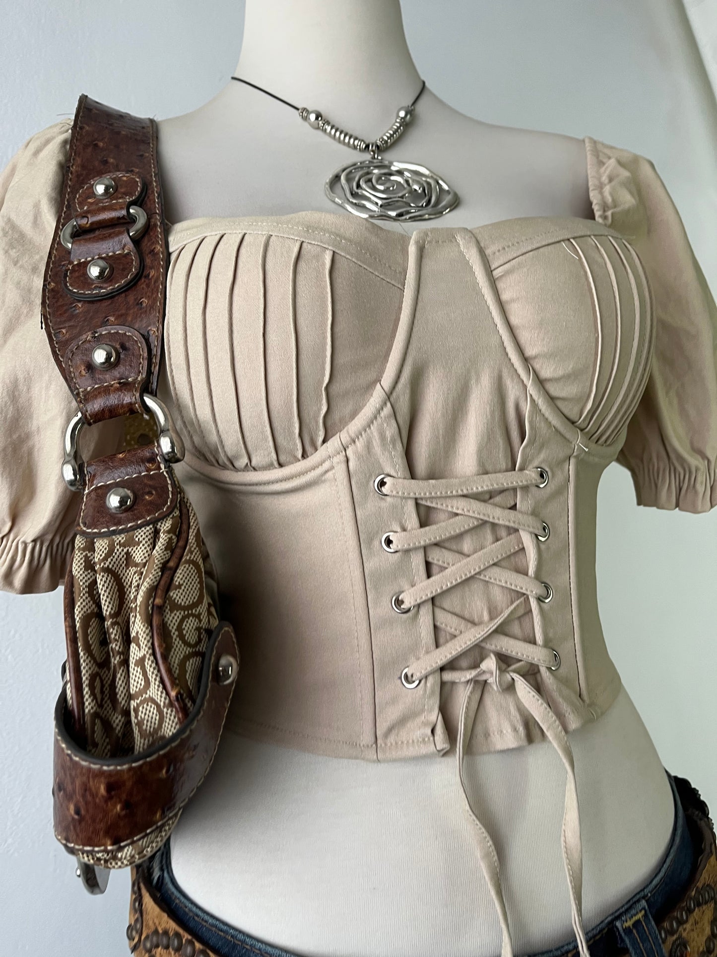 Beige corset top