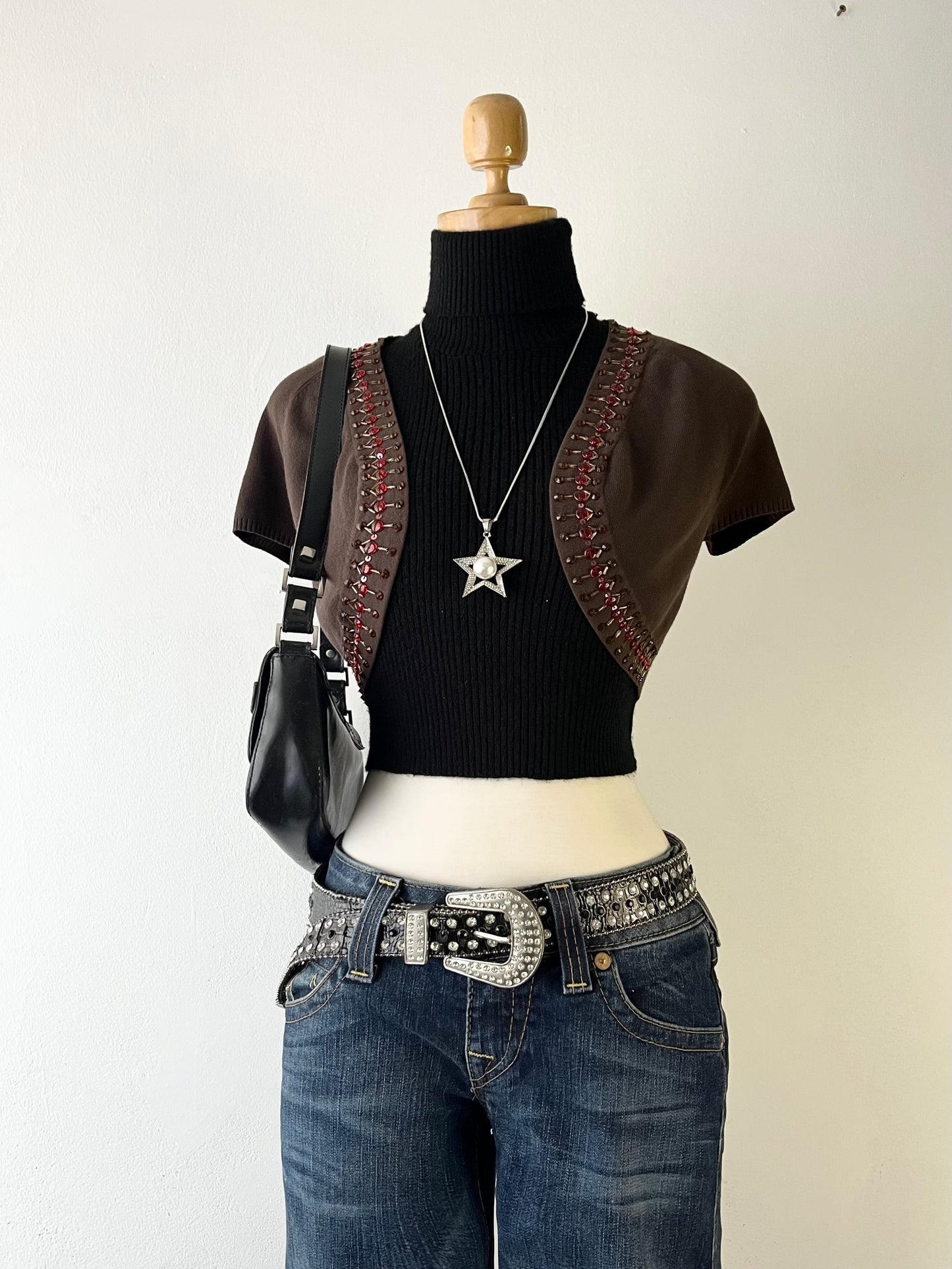 Cardigan with sequins embroidery