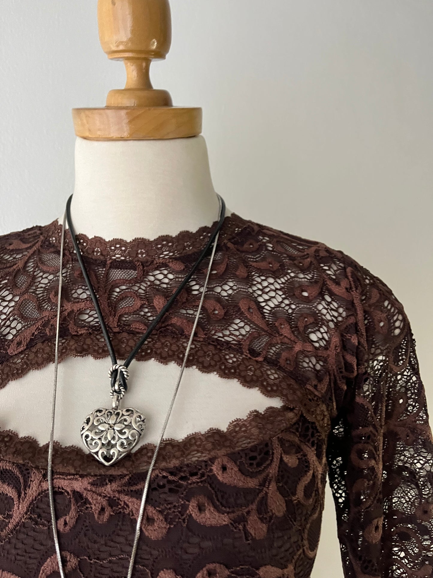 Lace top with flared sleeves