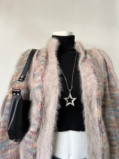 Wool knitted cardigan jacket