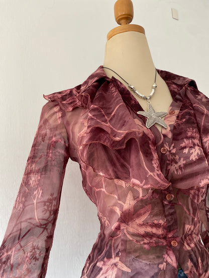 Bell-sleeved blouse
