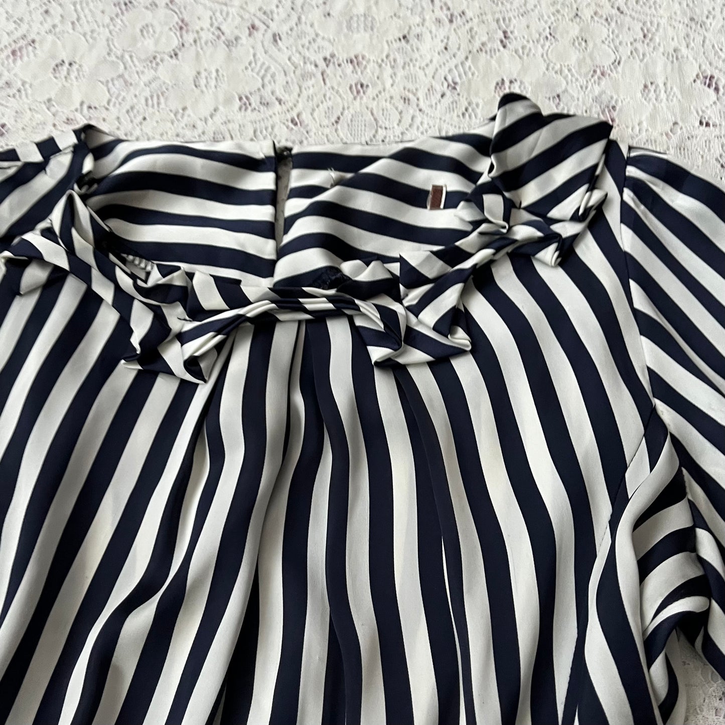 Striped coquette blouse