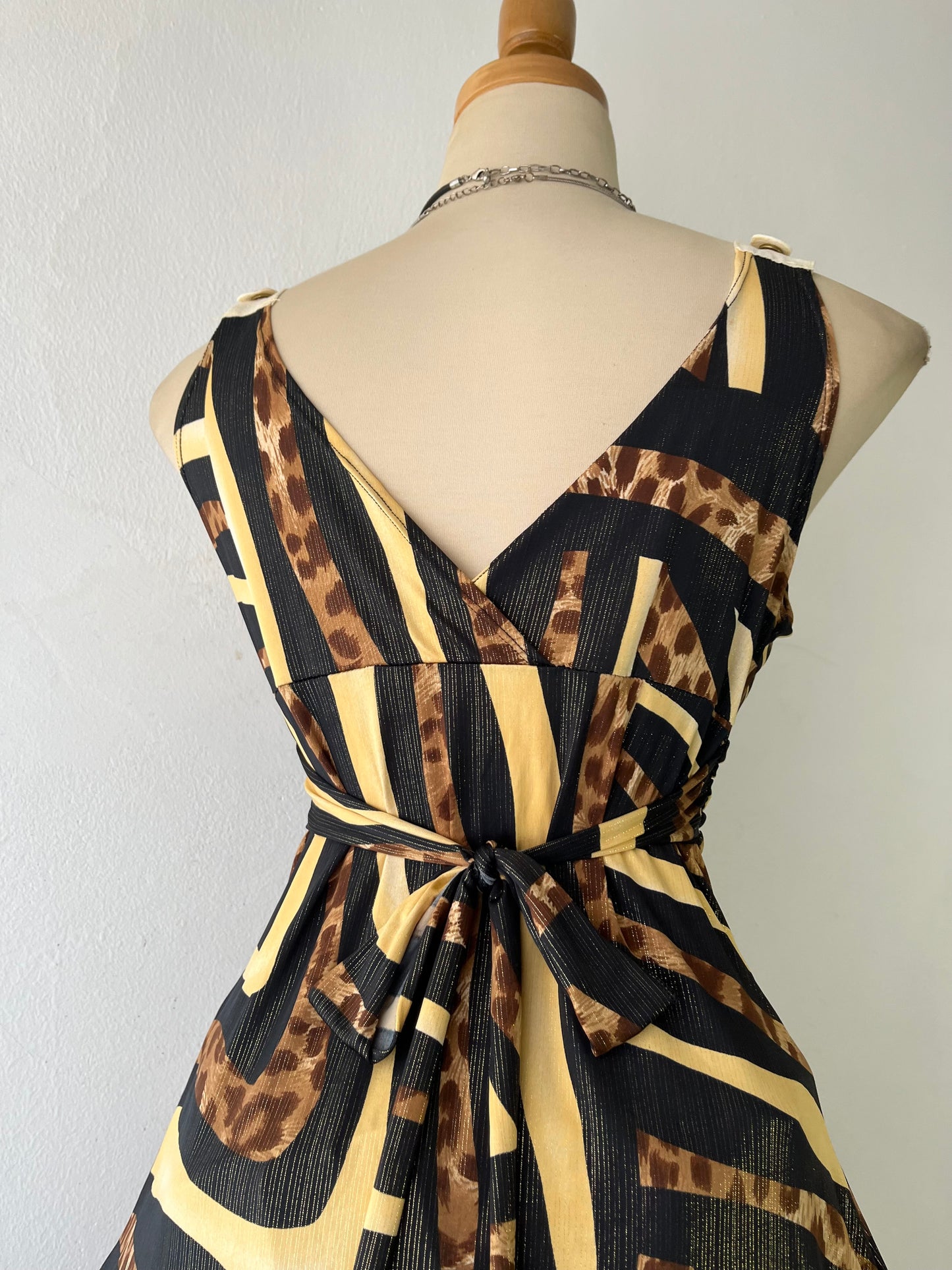 Animal print top with back bow