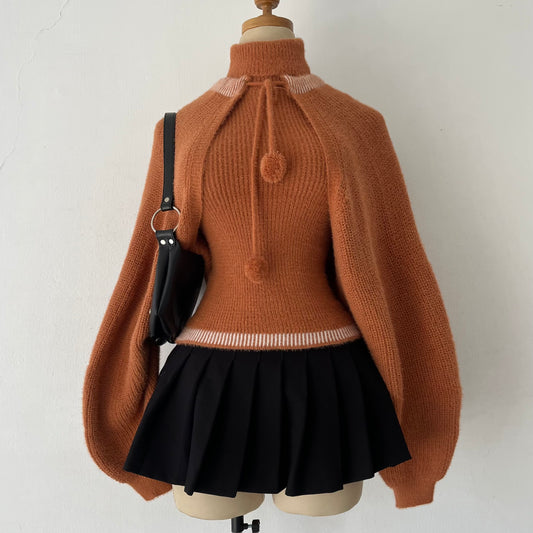 Set (Knitted top + Knitted cardigan)