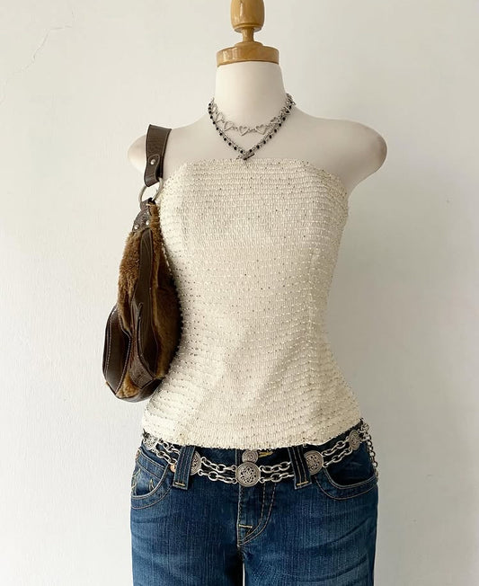 Corset with embroidery-size S