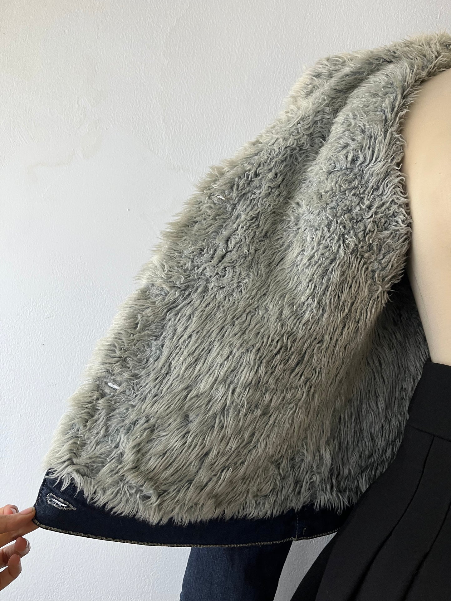 Jean jacket with warm lining