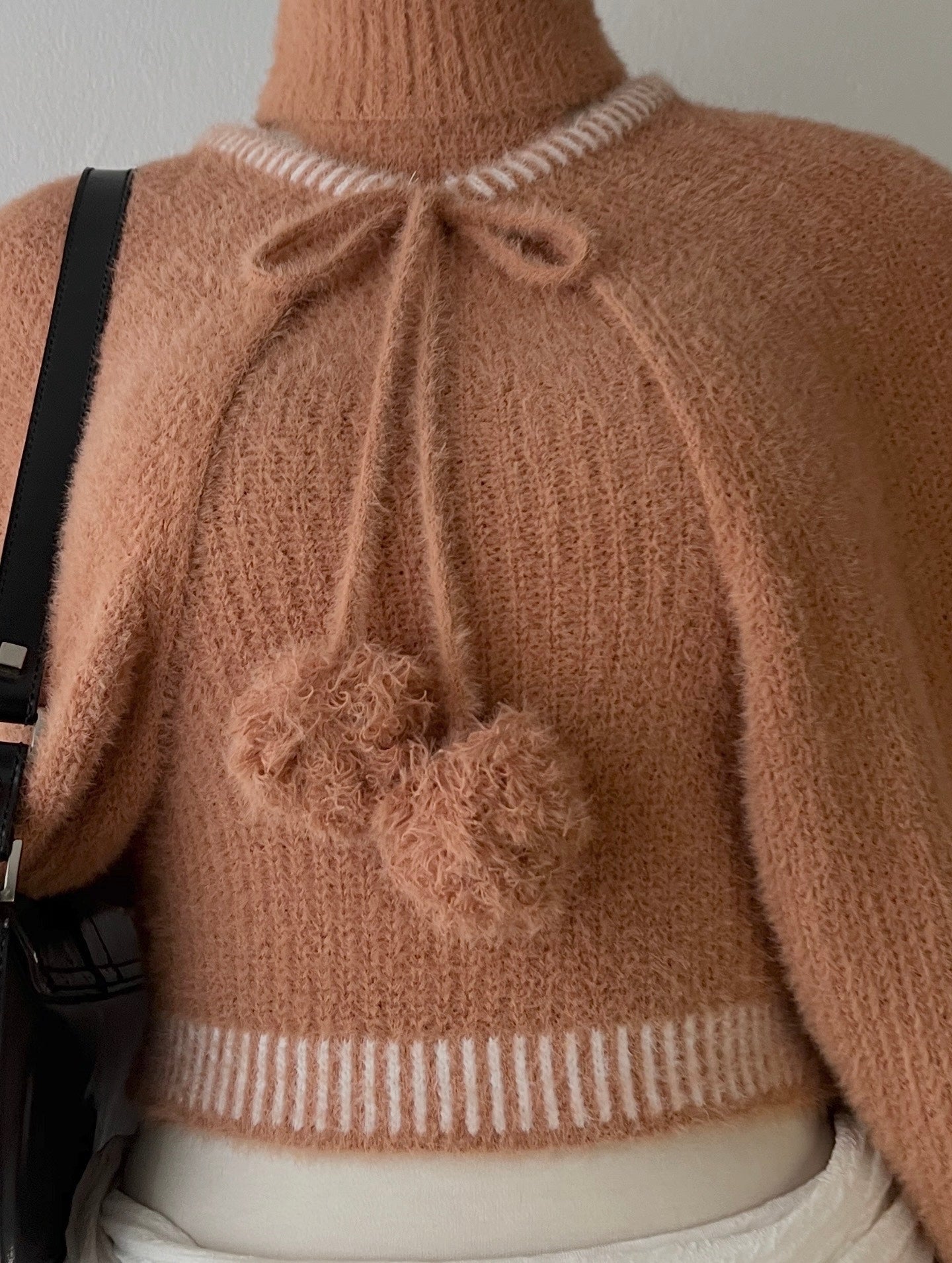 Set (Knitted cardigan + knitted top)