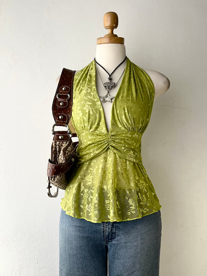 Lace halter top
