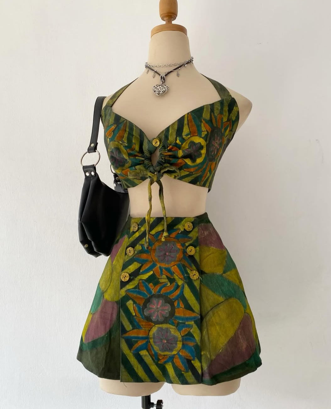 Hand-painted jean set-size M