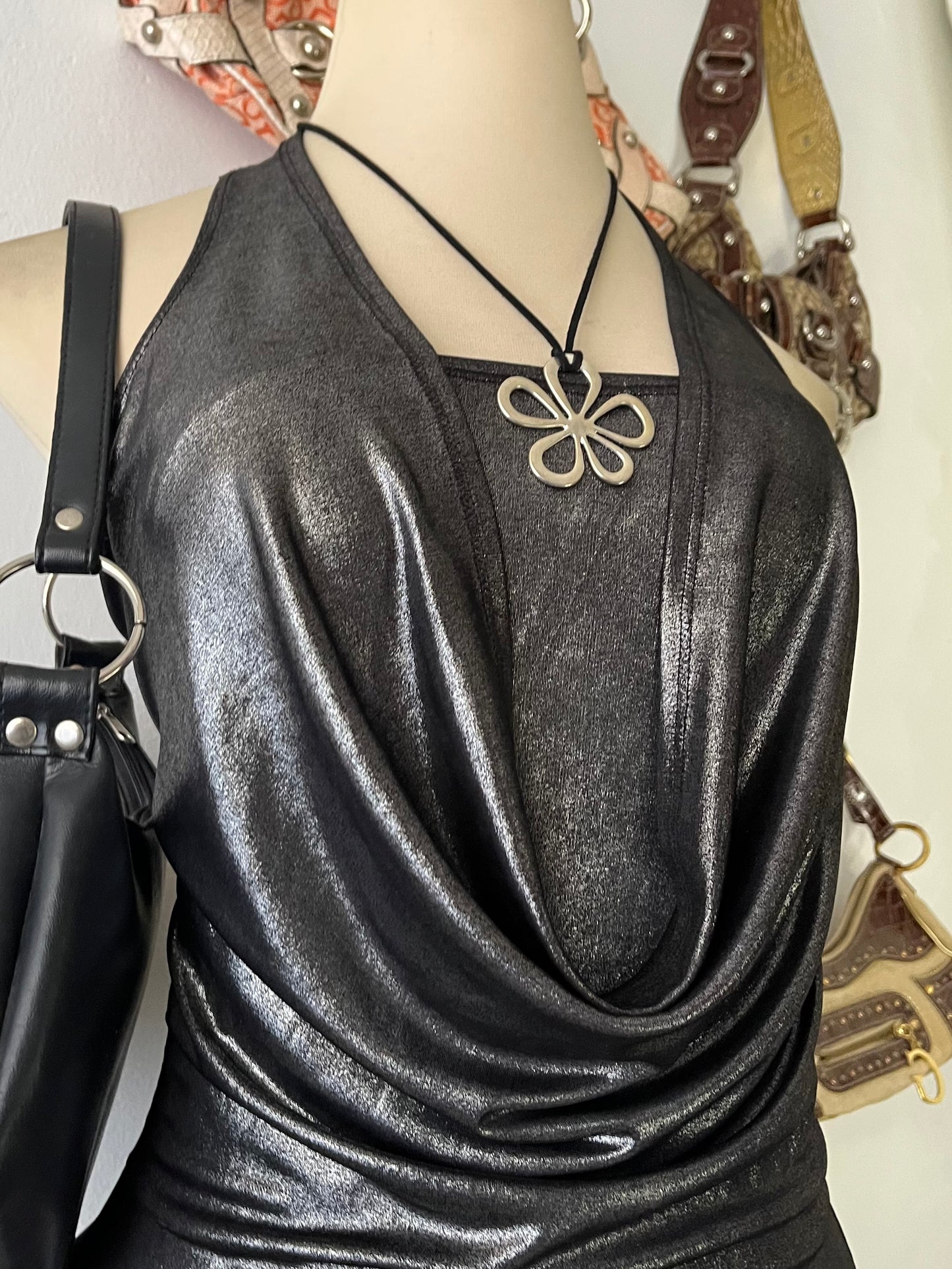 Iridescent halter top