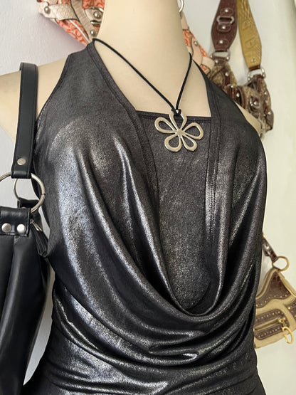 Iridescent halter top